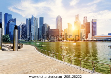 Singapore city skyline at day