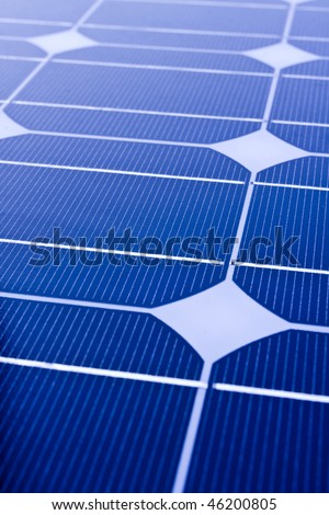 Closeup of Solar Panels,useful for alternative energy themes.I use the blue style to present the hight tech feeling.