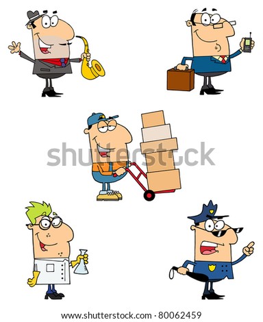 People Of Different Professions-Raster Collection 4. Vector version is also available