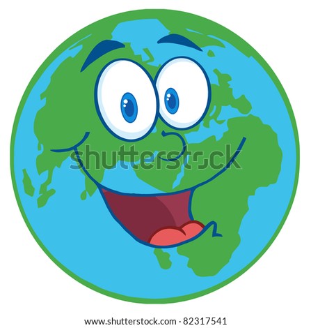 Planet Earth Cartoon Character. Vector Version Also Available In ...