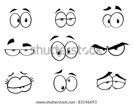 Cartoon Funny Eyes Set.Vector Collection - 83146693 : Shutterstock