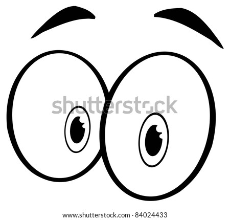 Outlined Cartoon Funny Eyes Stock Photo 84024433 : Shutterstock