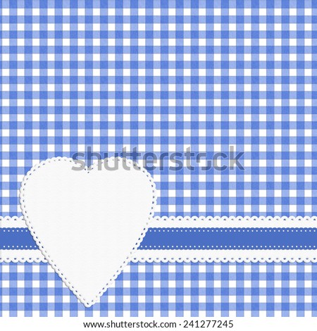 Fifties inspired retro vintage background. Gingham,blue and white check background. Ideal domestic, baking etc.
