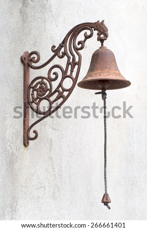 Antique door bell with chain.