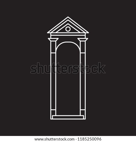 London soldier box icon. Outline illustration of London soldier box vector icon for web and advertising isolated on black background. Element of culture and traditions