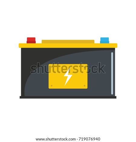 Car battery icon. Flat illustration of Car battery vector icon for web isolated on white background