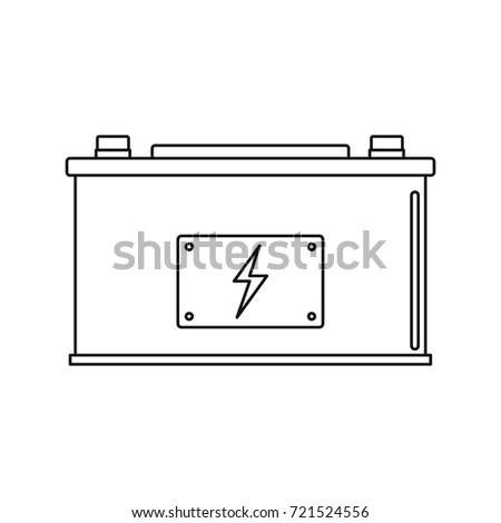 Car battery icon. Outline illustration of Car battery vector icon for web isolated on white background