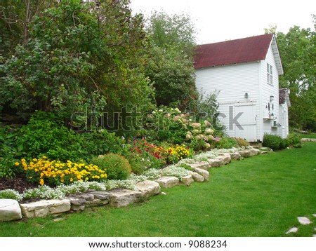 Typical Wisconsin Backyard Flower Garden, Door County