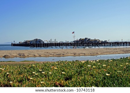 Santa Barbara, California beach front and Pacific Ocean
