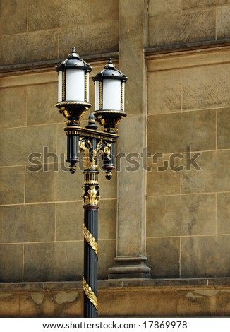 Restored ornamental street lights in downtown Chicago