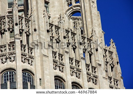 Stunning example of neo-gothic architecture with flying buttress