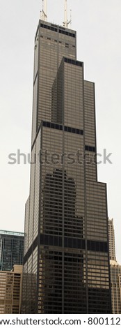 CHICAGO - JULY 16: Isolated image of the Willis Tower (formerly known as the Sears Tower).  The name change was announced on July 16, 2009 in Chicago to great protest.