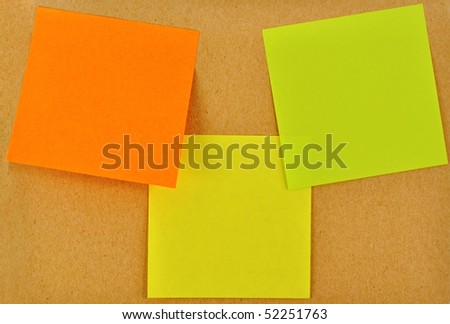 Blank colorful papers with clip