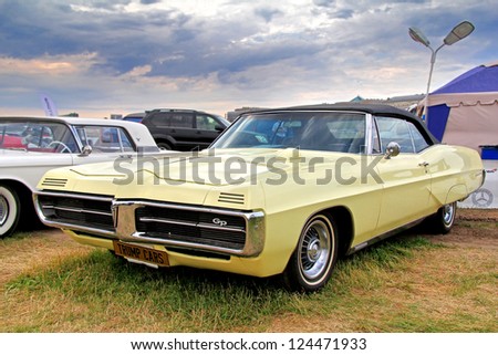 MOSCOW, RUSSIA - JULY 6: American muscle car Pontiac Grand Prix exhibited at the annual International Motor show Autoexotica on July 6, 2012 in Moscow, Russia.