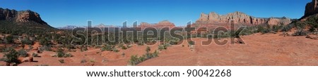Red rocks panoramic view, near Sedona, Arizona