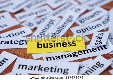 Business in word collage