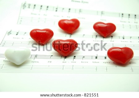 Heart Shape Marble on Music Note