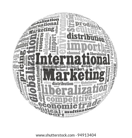 International Marketing Concept in Word Collage