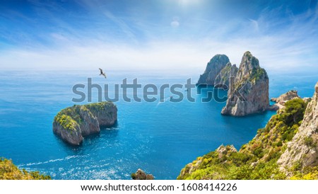 Similar – Image, Stock Photo The island of Capri in the fog