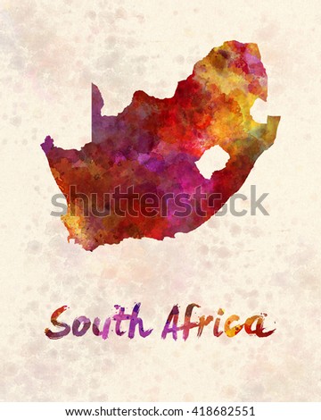 South Africa  in watercolor