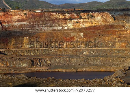 Similar – Image, Stock Photo Mining terraces in Riotinto, Huelva