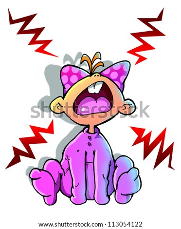 Funny Crying Little Girl Stock Photo 113054122 : Shutterstock