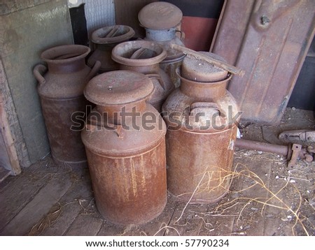 Old Rusty Milk Cans