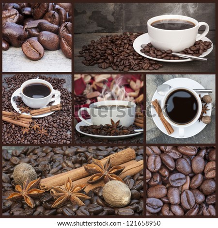 Collection of coffee and coffee related items