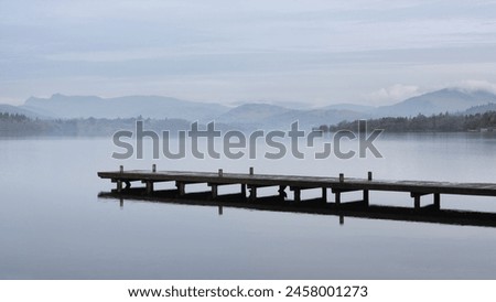 Similar – Image, Stock Photo Misty morning at the mountains