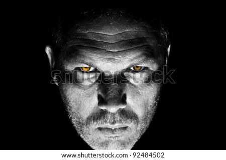 Similar – Image, Stock Photo Moody portrait in orange tones of a white woman