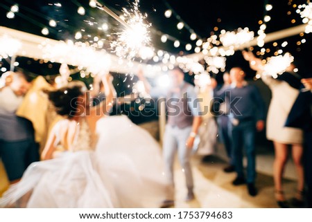 Similar – Image, Stock Photo Sparkler against blurred person in nature