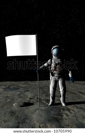 Man on the moon - add your own message in the flag