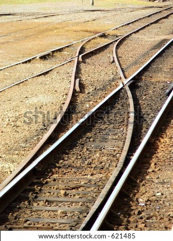 Railway Track Cross-Over Stock Photo 621485 : Shutterstock