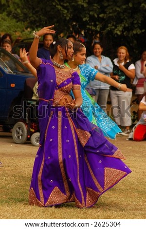 Indian dancers at Waitangi Treaty day-New Zealand national holiday