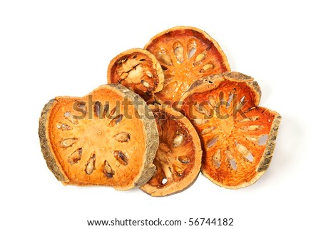 Bale Fruit Dried Tee. Isolated On White. Bale Fruit Is Tropical Fruit ...