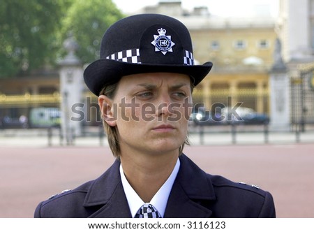 British police force on duty