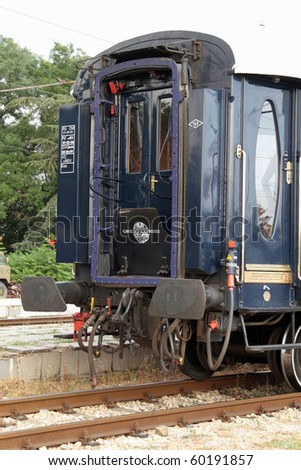 VARNA, BULGARIA - AUGUST 31:The legendary \'Orient Express\' arrives at station in Varna at 4:15 pm on August 31, 2010 in Varna, Bulgaria. The luxury train travels  between Paris and Istanbul.