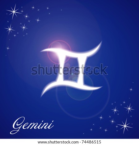 Zodiac Illustration Of Gemini Sign - 74486515 : Shutterstock