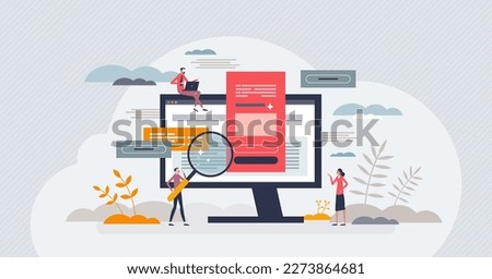 Opt in forms design tips and tricks with effective layout tiny person concept. Professional suggestion for website newsletter or subscription acceptance vector illustration. Appealing marketing layout