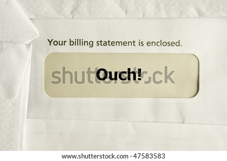 Envelope with billing statement and \