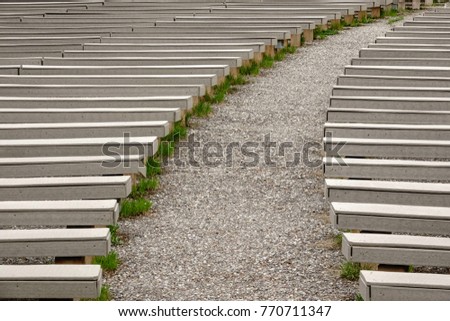 Similar – Image, Stock Photo Seating rows equal green