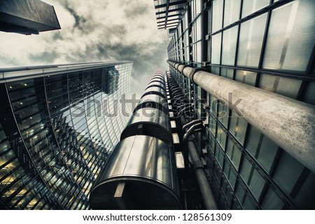 HDR picture of skyscraper in London