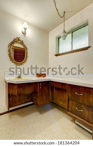 Similar – Image, Stock Photo Old style bathroom corner with ceramic tiles.