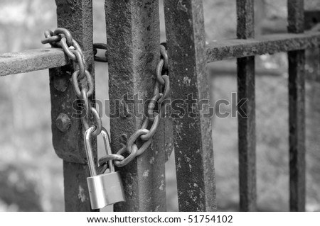 Prison Chain Locked Gate Stock Photo 51754102 : Shutterstock