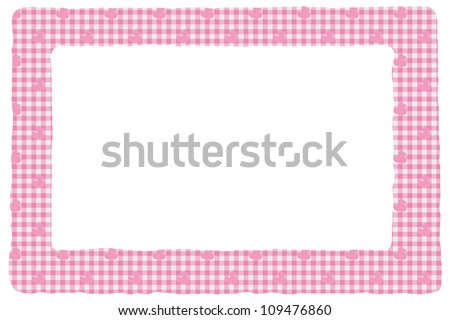 Baby Pink Gingham Material For A Border With Copy-Space, Baby ...