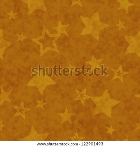 Golden Star Fabric with texture Background that is seamless and repeats