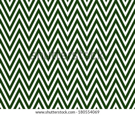 Thin Hunter Green and White Horizontal Chevron Striped Textured Fabric Background that is seamless and repeats