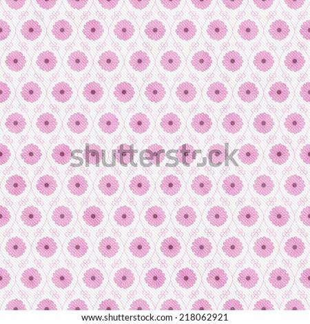 Pink and White Flower Repeat Pattern Background that is seamless and repeats