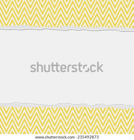 Yellow and White Torn Chevron Frame Background with center for copy-space, Classic Torn Chevron Frame