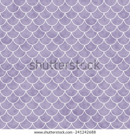 Purple and White Shell Tiles Pattern Repeat Background that is seamless and repeats